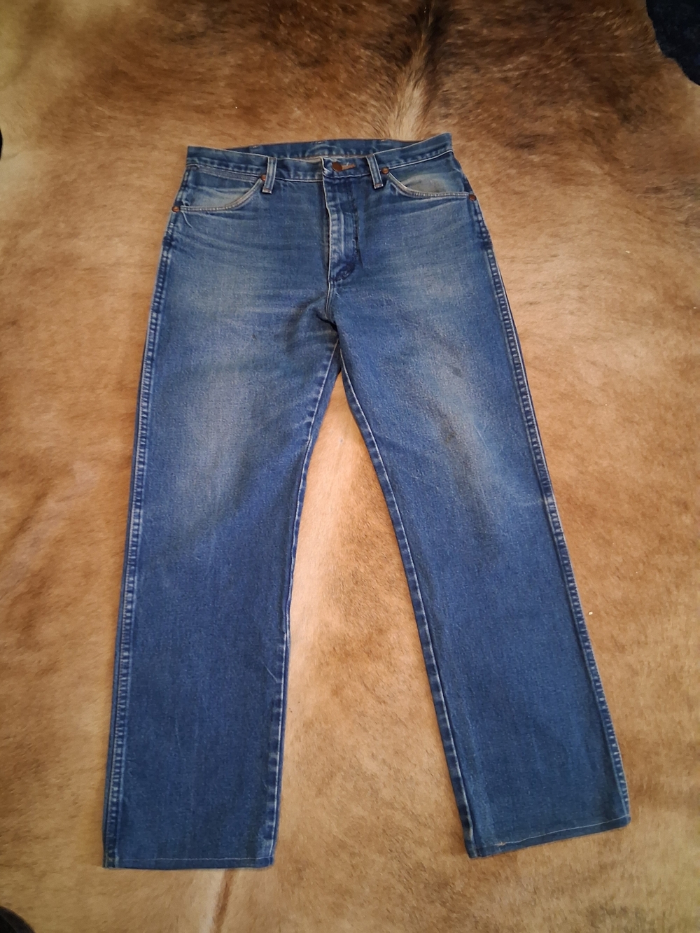 Wrangler Men's Blue Straight Leg Jeans
